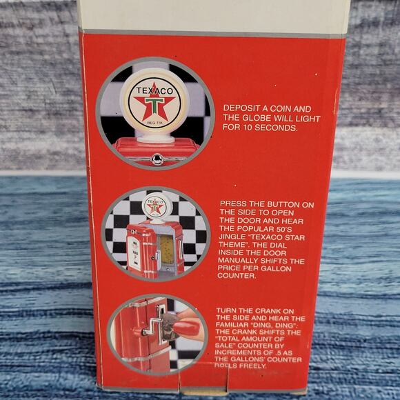 Vintage 1997 Texaco battery operated coin bank diecast fuel pump tested works - Picture 4 of 13